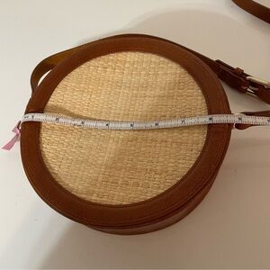 Madewell leather and cane purse